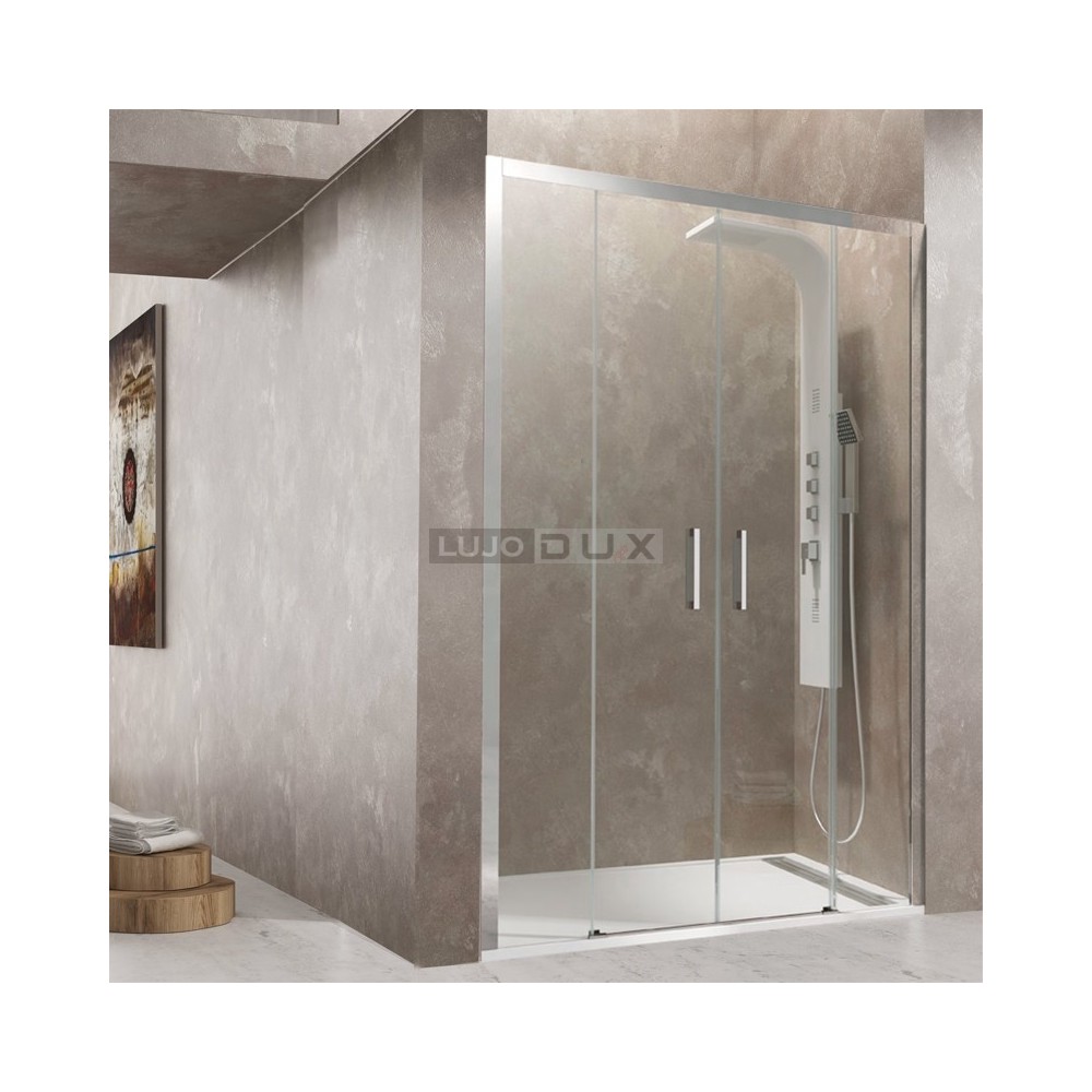 Mampara de ducha Aktual Spazio 2 fijos y 2 correderas