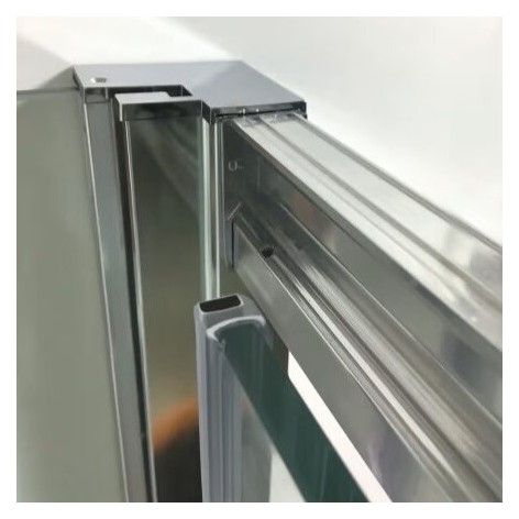 Mampara de ducha Aktual Spazio 2 fijos y 2 correderas cierre imán oculto