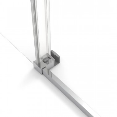 Mampara de ducha Twenty 1 fijo y 1 corredera con lateral fijo guiador desmontable