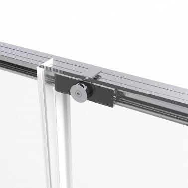 Mampara de ducha Twenty 1 fijo y 1 corredera con lateral fijo rodamiento oculto