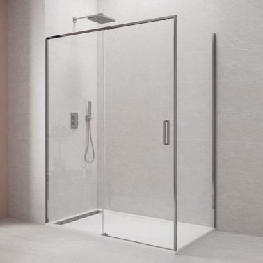 Mampara de ducha Twenty 1 fijo y 1 corredera con lateral fijo