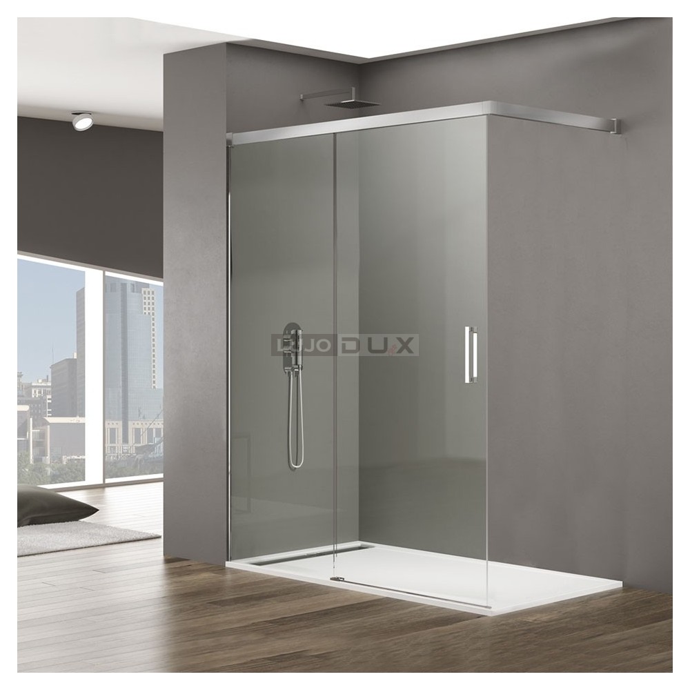 Mampara de ducha Basic Free 1 fijo y 1 corredera lateral