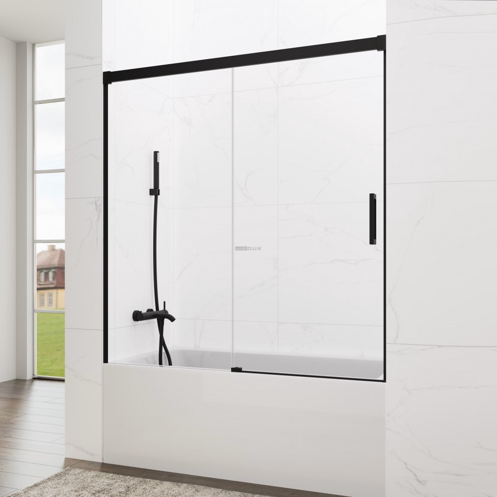 Mampara de bañera Basic Color 1 fijo y 1 corredera negro