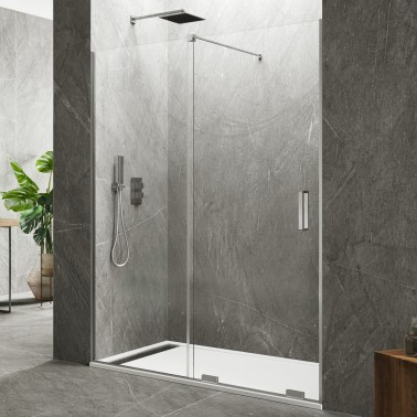 Mampara de ducha Kenna 1 fijo y 1 corredera