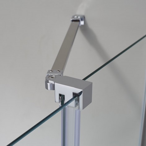 Mampara de ducha Vitro 1 fijo y 1 corredera brazo orientable