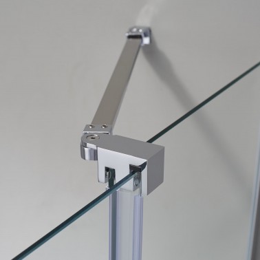 Mampara de ducha Vitro 1 fijo y 1 corredera brazo orientable