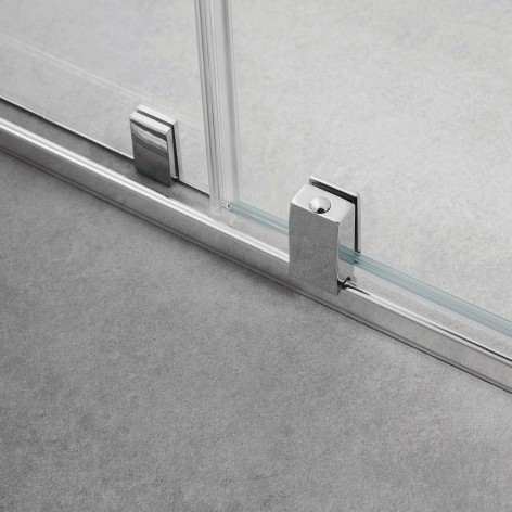 Mampara de ducha Vitro 2 fijos y 2 correderas rodamiento oculto sobre guía