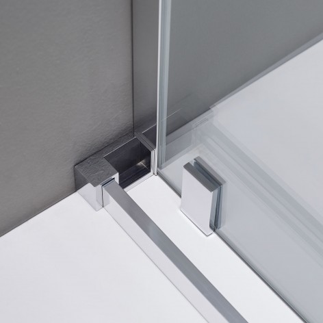 Mampara de ducha Vitro angular vértice reducción de distancia entre cristales