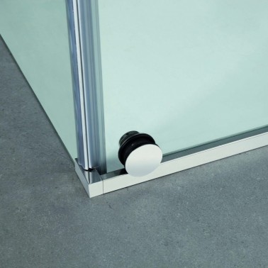 Mampara de ducha Vetrum Spazio 2 fijos y 2 correderas guía y rodamiento inferior en acero