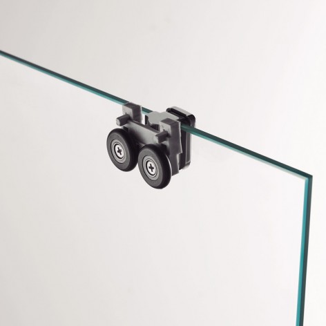 Mampara de ducha Temple 1 fijo y 1 corredera doble rodamiento última generación nylon