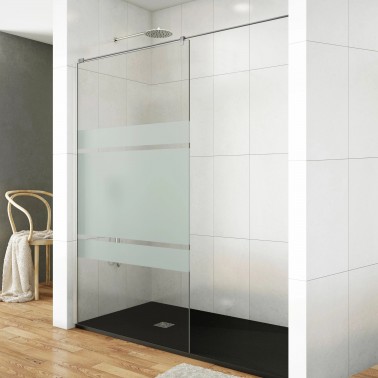Mampara de duch Screen panel fijo decorado Frost plus