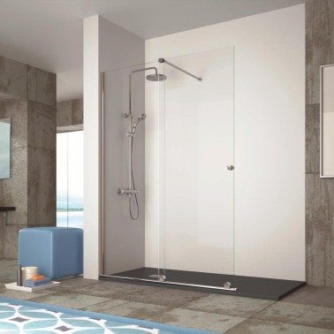 Mampara de ducha Volare 1 fijo y 1 corredera con tirante