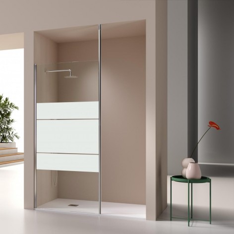 Mampara de ducha Fresh Levante fijo decorado clio