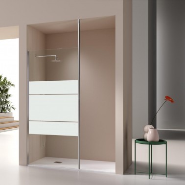 Mampara de ducha Fresh Levante fijo decorado clio