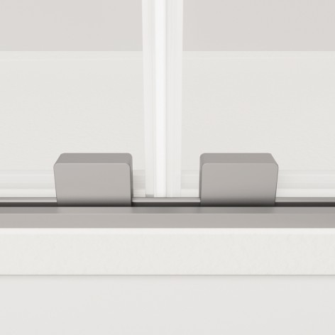 Mampara de ducha Twenty Spazio 2 fijos y 2 correderas innovador sistema antivuelco