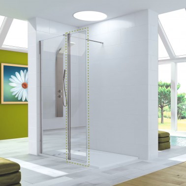 Mampara de ducha Vision 1 fijo y 1 abatible