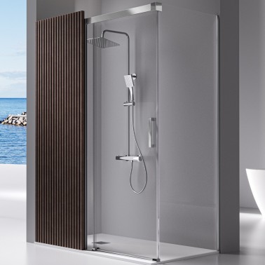 Mampara de ducha Sugar 1 fijo y 1 corredera