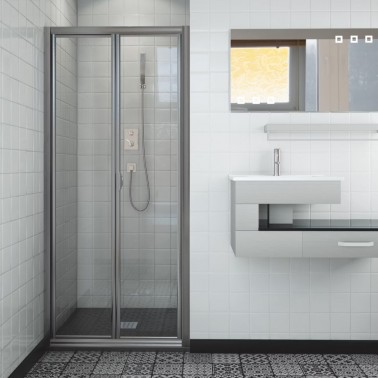 Mampara de ducha Burdeos 2 plegables