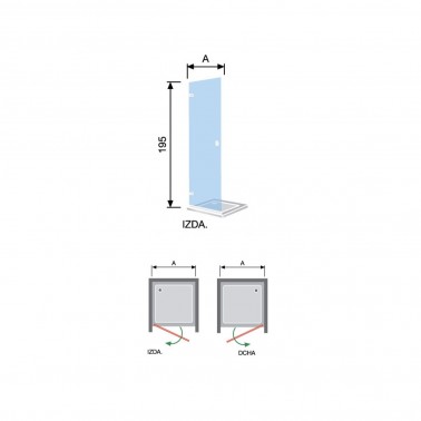 Mampara de ducha Xenia una puerta abatible