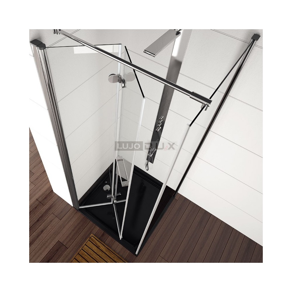 Mampara de ducha Bombón plegable con lateral fijo