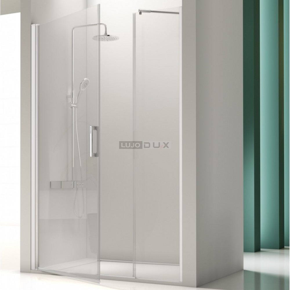 Mampara de ducha Salónica fijo y abatible fijo y abatible plata