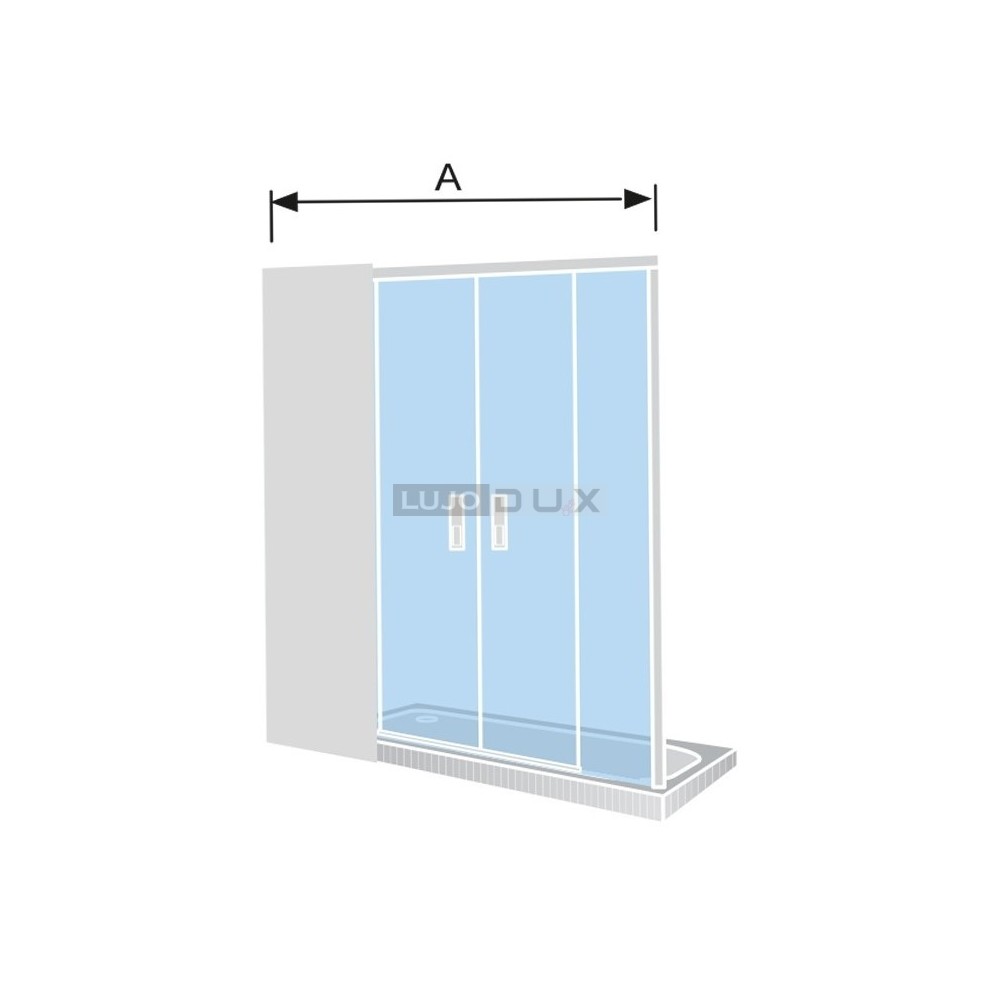 Mampara de ducha Sugar fijo y 2 correderas