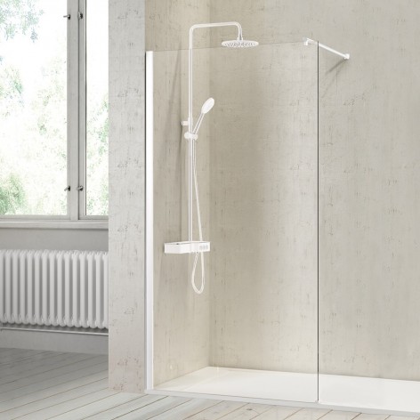 Mampara de ducha Fresj fijo blanco