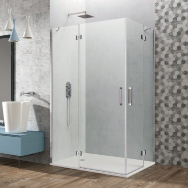 Mampara de ducha Glass Combi H 2 fijos y 2 abatibles