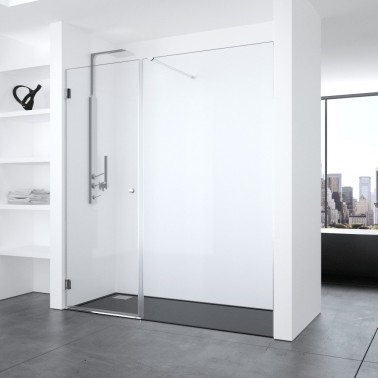 Mampara de ducha Kamose fijo y abatible