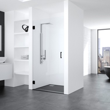 Mampara de ducha Antracita abatible