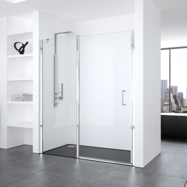 Mampara de ducha Lisa fijo y abatible