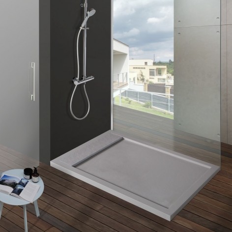 Plato de ducha Serie Lenon marron beige