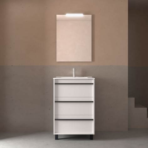 Attila 60/80/100 cm white satin