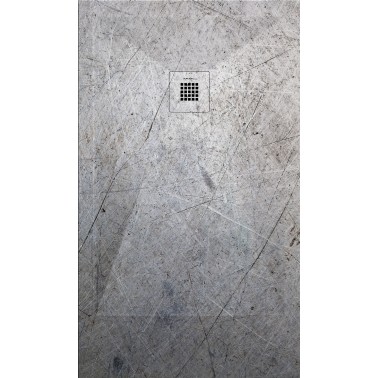Plato de ducha Stone 3D acero rayado