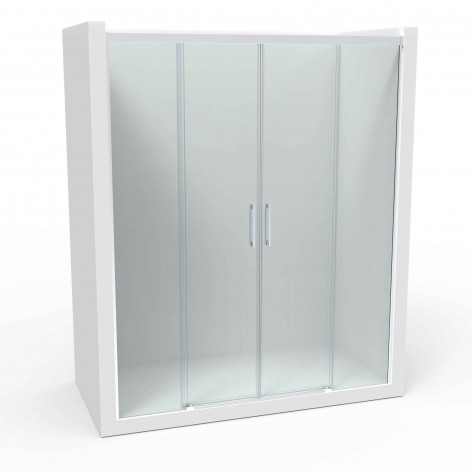 Mampara de ducha Polaris4 plata brillo