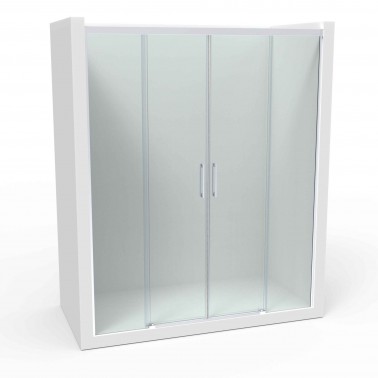 Mampara de ducha Polaris4 plata brillo