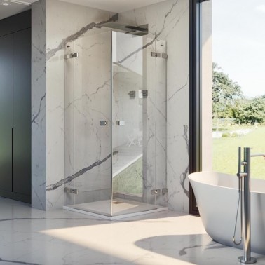 Mampara de ducha D4 Pure angular vértice
