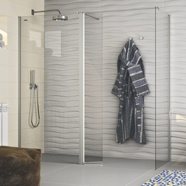 Mampara de ducha D1 Plus Giro fijo, abatible y fijo