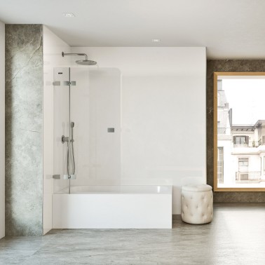 Mampara de bañera D3 Essence fijo y abatible