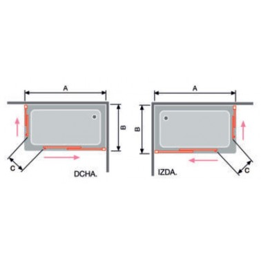 Mampara de ducha Glasé Angular Vértice