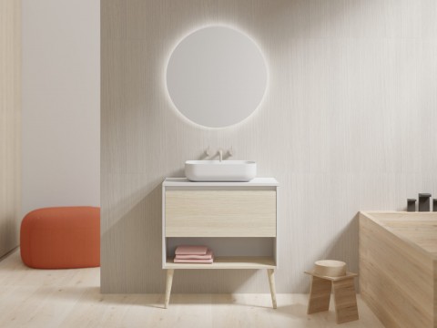 Muebles de baño con lavabo sobre encimera